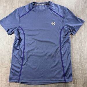 Mens Canari Cycling Jersey Large Blue Back Zippered Pocket Reflect short sleeve